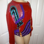 Vintage Metamo Phaiss Red Sequins Top Size XL -1