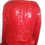 Vintage Metamo Phaiss Red Sequins Top Size XL -3