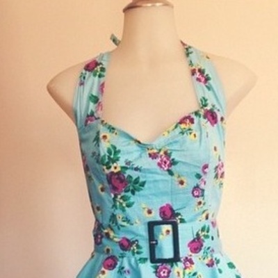 'fit and flare' floral dress - Thumbnail 2