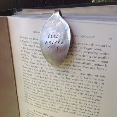 Hand stamped bookmark