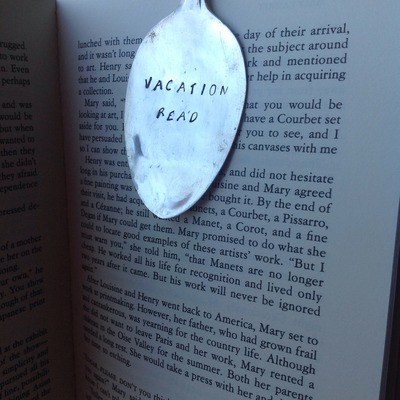 Hand stamped bookmark 