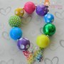 Butterfly Chunky Bracelet/Chunky Beads/Bubblegum Beads/Girls Jewerly/-2