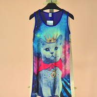 Galaxy Cat Tank Top - Thumbnail 2