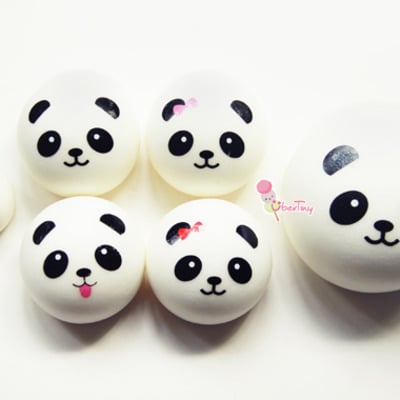 Medium panda squishy bun