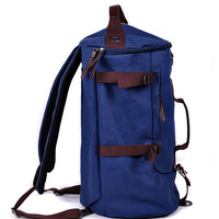 Fashion Large Capacity Cylindrical Canvas Travel Bag - Thumbnail 2