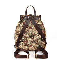 Lovely  Teddy Bear Printed Backpack - Thumbnail 2