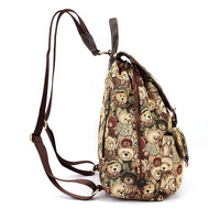 Lovely  Teddy Bear Printed Backpack - Thumbnail 3