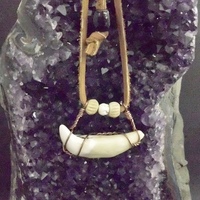 Tooth and Bone Leather Unisex Necklace - Thumbnail 2