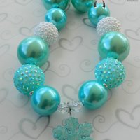 Frozen Inspired/Queen Elsa/Chunky Necklaces/Frozen/Bubblegum Beads/Girls Jewelry - Thumbnail 1