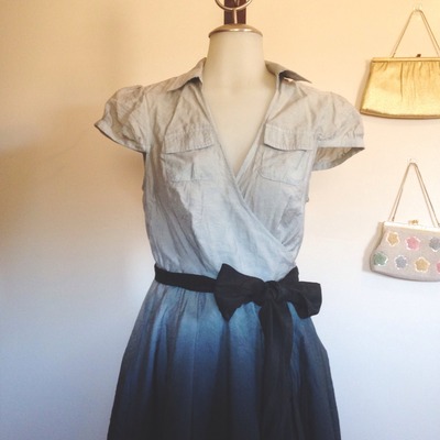 Ombré wrap around dress