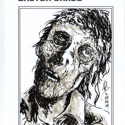 Limited numbered edition 10 of 20. derby city sketch card sketchbook - zombie cover