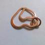 Double Heart upcycled copper hand formed pendant-3