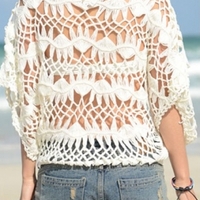 summer knit top and swimsuit cover - Thumbnail 1