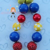 Snow White Inspired/Chunky Necklace/Bubblegum Beads/Girls Jewelry/Hair Clip/Halloween - Thumbnail 1