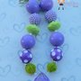 Tinker Bell Inspired/Chunky Necklace/Bubblegum Beads/Girls Jewelry/Hair Clip/Halloween-1