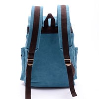 Vintage Travelling Canvas School Backpack - Thumbnail 1