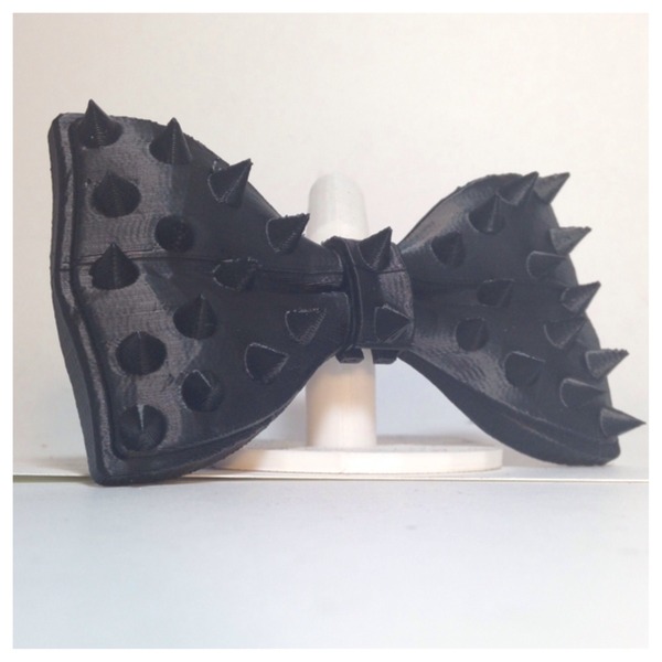 Spiked 3D printed Studded Bow Tie 