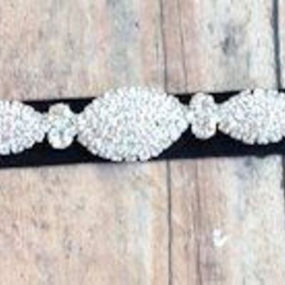 Black rhinestone center headband/perfect photo prop/newborns/kids
