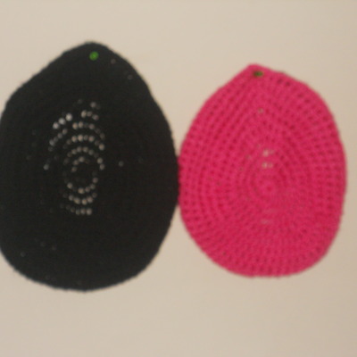 Crochet mother daughter slouchy hats 