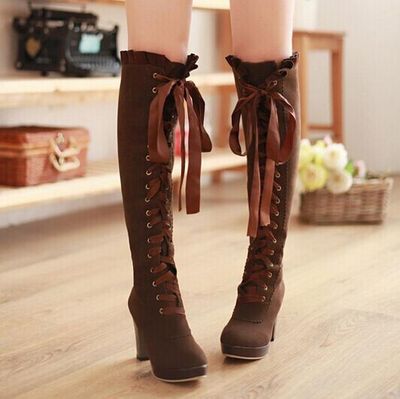 Japanese kawaii bowknot boots 