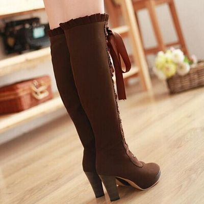 Japanese kawaii bowknot boots 