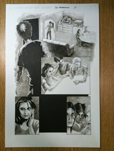 Yuri Page 27 Sequential Production Page - Pen and Ink with Inkwash