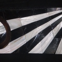 "Zebra" Handmade Shell Clutch Wristet - Thumbnail 1