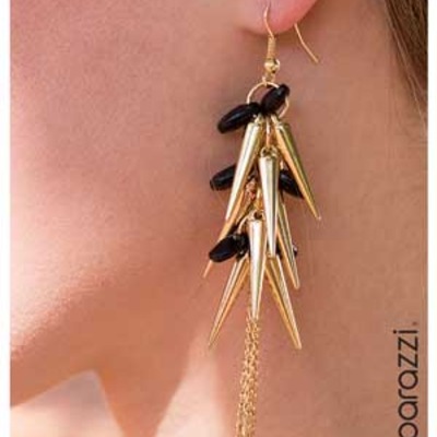 Black & gold earrings