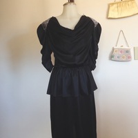 Vintage Peplum Dress  - Thumbnail 1