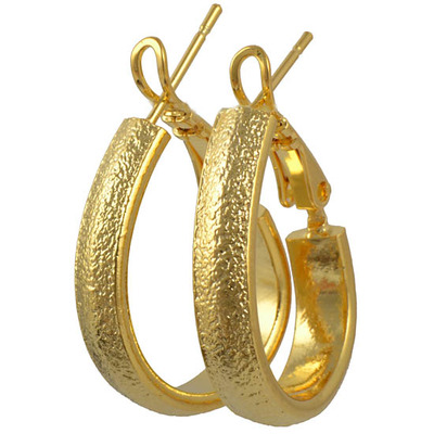 Classic gold hoop earrings - Thumbnail 4