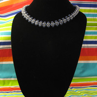 Swarovski Pearl crystal Night Blue Necklace - Thumbnail 2