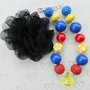 Snow White Inspired/Chunky Necklace/Bubblegum Beads/Girls Jewelry/Hair Clip/Halloween-3