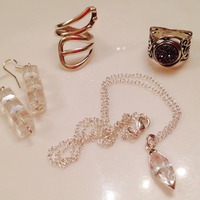 Tear Drop Sterling Silver Necklace  - Thumbnail 1