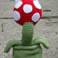 Piranha Plant in a pipe plush amigurmi - Thumbnail 2