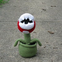Piranha Plant in a pipe plush amigurmi - Thumbnail 1