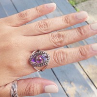 Violet Evil Eye Ring - Thumbnail 2