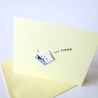 Purr-fect Greeting Card - Map Cat - Thumbnail 1