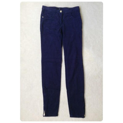 Dark blue corduroy skinny jeans