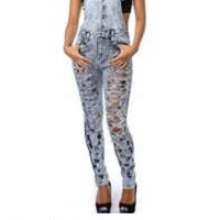 Distressed denim one piece  - Thumbnail 3