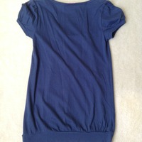 One Step Up Dark Blue Top - Thumbnail 1