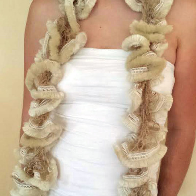 Eskimo style limited edition ruffle scarf