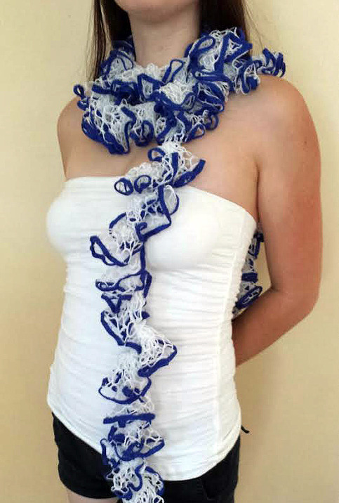 Greek Aegean Style ruffle scarf