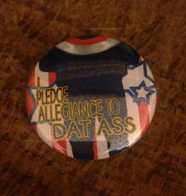 Captain America Booty Button 1.5in Pin