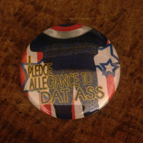 Captain America Booty Button 1.5in Pin