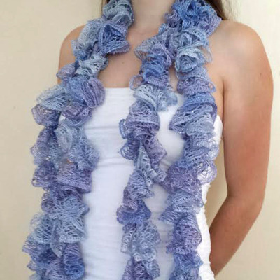 Byzantine style tantile ruffle scarf 