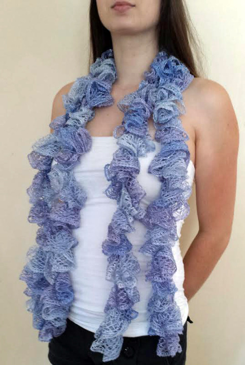 Byzantine Style Tantile Ruffle Scarf 