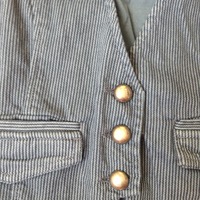 Blue Striped Vest - Thumbnail 1