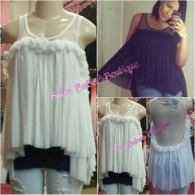 Deelishisly sheer hi-low blouse