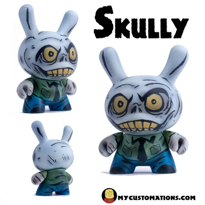 Kidrobot skully 3" custom dunny