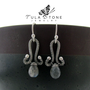 Dainty Coiled Sterling and Labradorite Dangle Earrings-2
